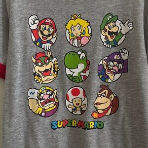 Boys Gray & Red Super Mario Character Tee